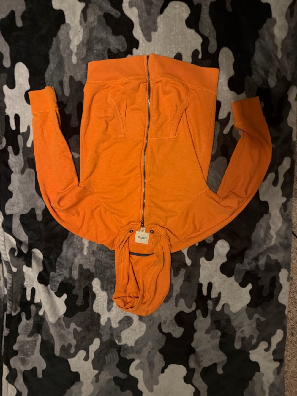 Cherokee Orange Hooded Zip Sweater